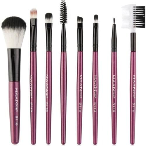 8pcs Makeup Brushes Set Eyebrow Eyeliner Blush Blending Eye Shadow Powder Foundation Lip Make Up Brush Tools Contour Brushes