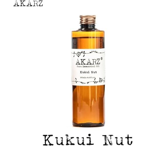 AKARZ Famous brand natural aromatherapy kukui nut oil natural aromatherapy high-capacity skin body care massage spa