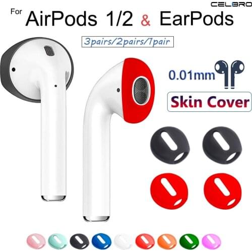 3/2/1Pair For Airpods 1 2 Earpods Covers Silicone Protector Skin Case For Iphone 6 7 8 plus xs max Earphone Earbuds Earpads Tips