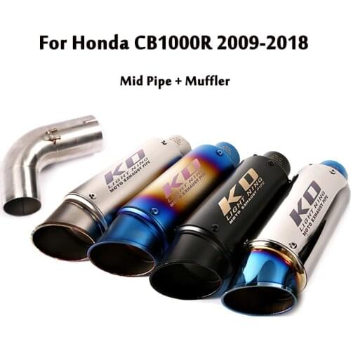 For Honda CB1000R 2009-2018 Exhaust Tips Slip On 51mm Muffler Connecting Motorcycle Mid Link Pipe Modified