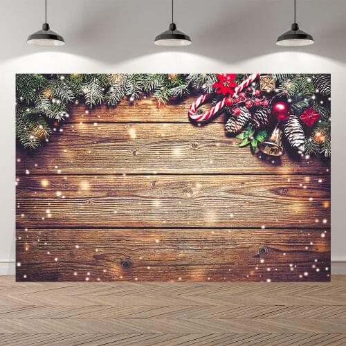 SeekproBackground Merry Christmas happy new year party wood snow flake baby shower Portrait Backdrops for Photography