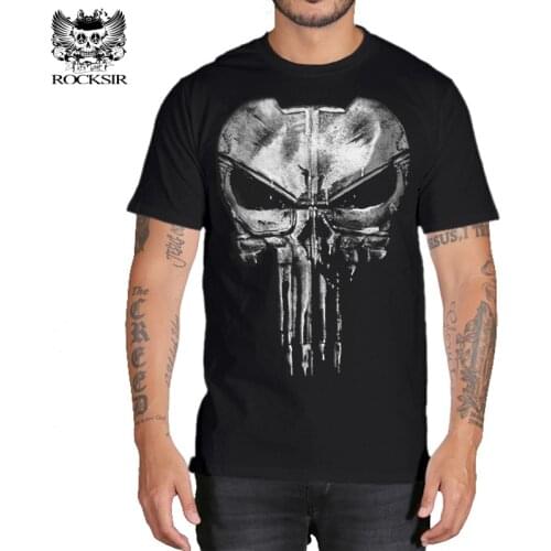 Punisher Streetwear Tshirt Men Hip Hop Funny T Shirts Mens T Shirts Fashion 2018 Boyfriend Gift Cotton Print Casual T-shirt