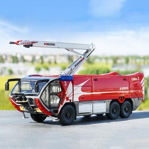 Diecast 1/43 Scale CARMICHAEL COBRA3 Airport Fire Truck Alloy Engineering Model Toys Collection Gifts Display Souvenir Show