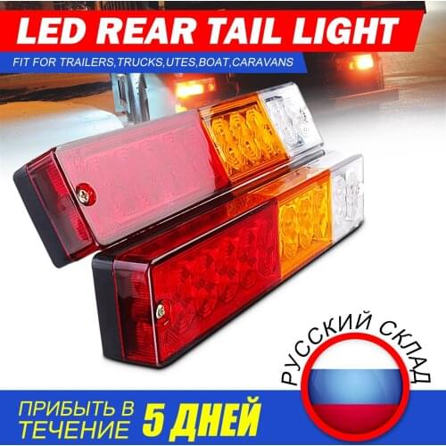 New 1 pair 12V 24V 20LED Car Auto Stop Rear Tail Light Brake Reverse Light Turn Indiactor Boat ATV Truck Trailer Lamp