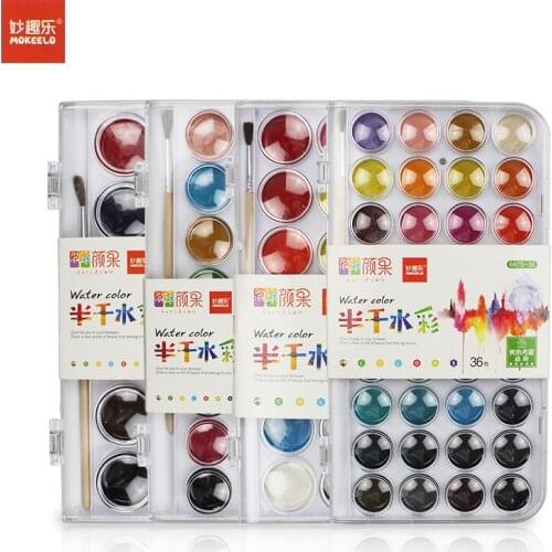 Solid gouache paint Semi-dry Watercolor Powder 12colors/16colors/28colors/36colors Set High Quality Powder For Supplies