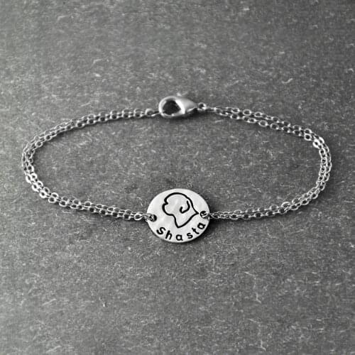 Personalized Dog Bracelet ,alloy Dog Pendant, Personalized Pets name, old english sheepdog bracelet, Dog Lover Gift