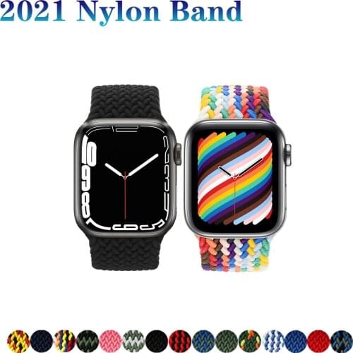 Braided Solo Loop strap For Apple watch band 44mm 40mm iWatch band 42mm 38mm Nylon Elastic bracelet for apple watch 6/SE/5/4/3/2