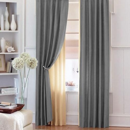 Nature Curtain Pleated Backdrop Curtain-Gray 80x260 cm-Together with Crystal Renso