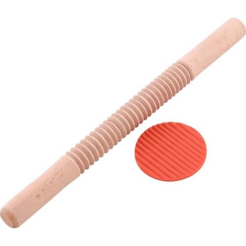 35x3cm Kitchen Wooden Rolling Pin Embossing Dough Roller Fondant Cake Tools Cookies Biscuit Noodle Baking Accessories