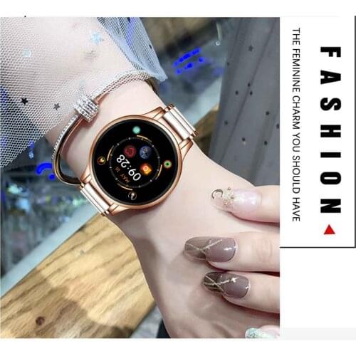 LIGE Woman Smart Watch Waterproof Sport Fitness Tracker Heart Rate Blood Pressure for iOS Android Ceramic Strap smartwatch Women
