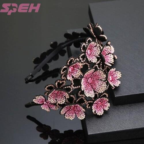 Rhinestone Hair Band Korea wash face toothed head band hair clip press Hair Flower Clip hairpin adult headdress