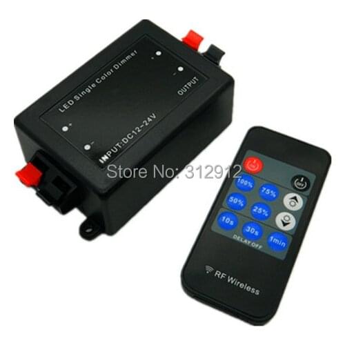 RF 11 Keys led dimmer (Delay Off function);DC12-24V input;8A*1CH output