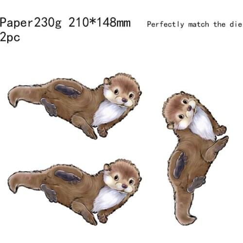 Otter Metal Cutting Dies Matching color paper dies card Scrapbooking Steel Craft Die Cut Embossing Card Album