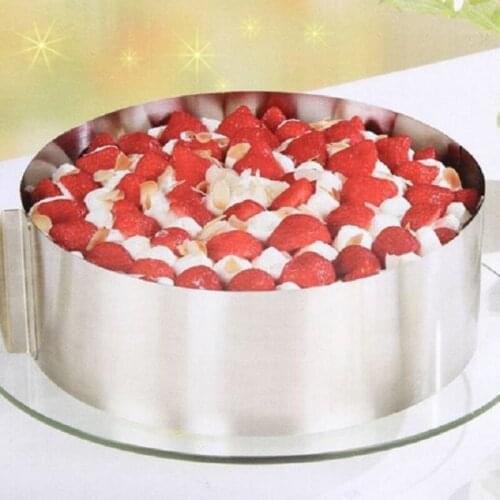 1PC Stainless Steel Size Adjustable Circle Mousse Ring 16-32cm 1pc Retractable Cake Mould Mold Baking Tool Set Bakeware