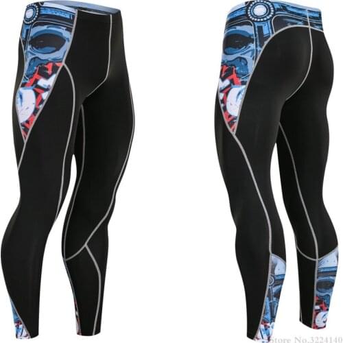 2018 19 Rashgard Sport Pants Men Elastic Compression Running Tights Punisher Gym Workout Clothing Fitness Bodybuilding Trousers