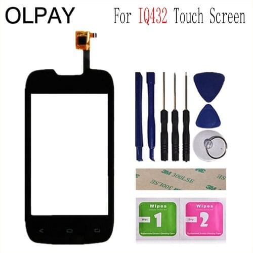 4.0'' For Fly IQ432 IQ 432 Touch Screen Glass Digitizer Panel Lens Sensor Glass Free Adhesive And Wipes
