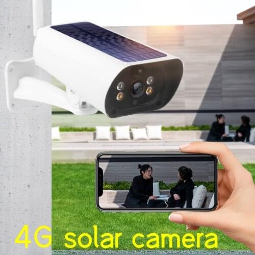 4G SIM Solar camera solar powered camera for out-door camera Shopping mall corridor RV farm