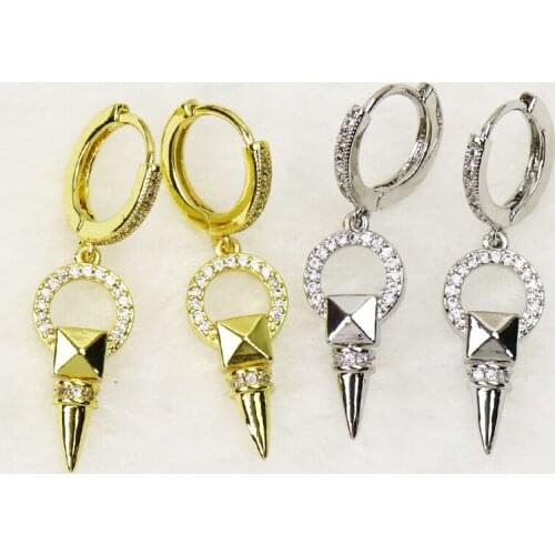 5 Pairs Drop earrings zircon stone Arrow shape jewelry earrings earring mix colors earrings fashion women earrings 51571