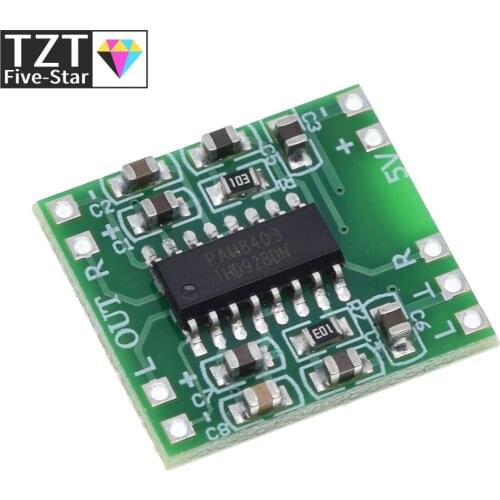 5PCS PAM8403 Super mini digital amplifier board 2 * 3W Class D digital amplifier board efficient 2.5 to 5V USB power supply