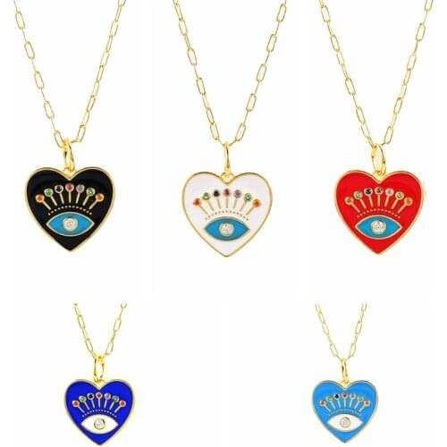 BOAKO 2021 Trend 925 Sterling Silver Necklace For Women Enamel Necklace Charms Chains Fine Jewelry Choker Bijoux Femme Gifts CZ