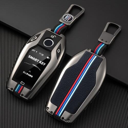 Car Key Cover Case Shell for BMW 5 7 Series G11 G12 G30 G31 G32 I8 I12 I15 G01 G02 G05 G07 X3 X4 X5 X7 Zinc Alloy Keychain