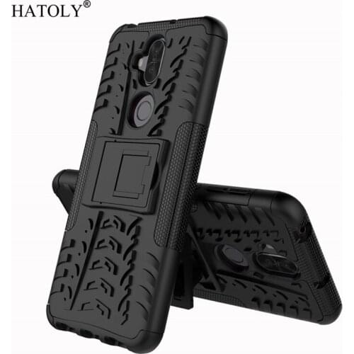 HATOLY For Cover Asus Zenfone 5Q 5 Lite ZC600KL Case Armor Silicone Rugged Hard Plastic Case For Zenfone 5 Lite / 5Q with Holder