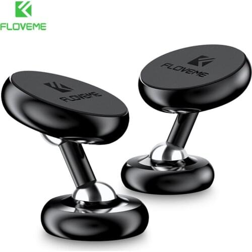 FLOVEME Mini Magnetic Car Phone Holder Stand Double 360 Rotatable Ball For Phone Chic Magnet Cellular Cell Mobile Phone Support