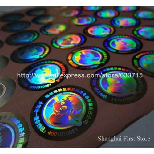 Custom made Tamper Evident Hologram Sticker printing FREE DESIGN