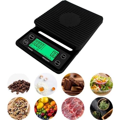Coffee Scale with Timer Digital Kitchen Food Scale 5000G 0.1G Digital Coffee Scale with LCD Backlight Display