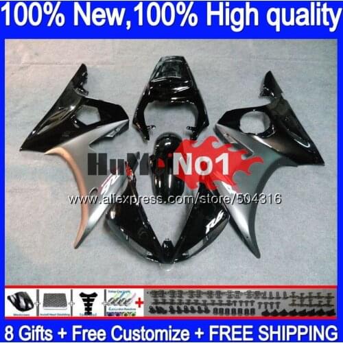 Body For YAMAHA YZF600 YZF R6 600CC YZF 600 R 6 CC 5MC.110 YZF-600 YZF-R6 2003 2004 2005 YZFR6 03 04 05 Grey black Fairings