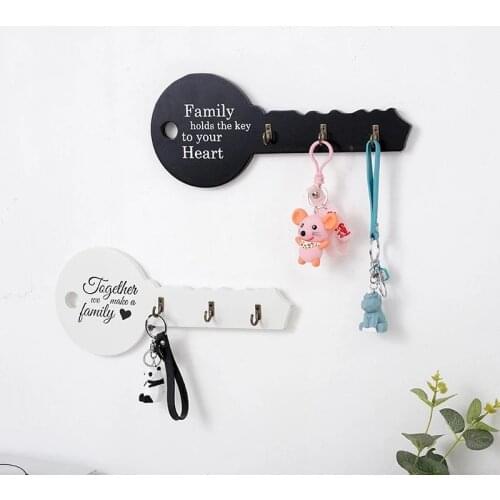 Key Hook Towel Hook Door Hanger Key Shape Self Adhesive Wall Hanger Hat Racks Key Hanger Wall Organizer Home Decor Key Holder