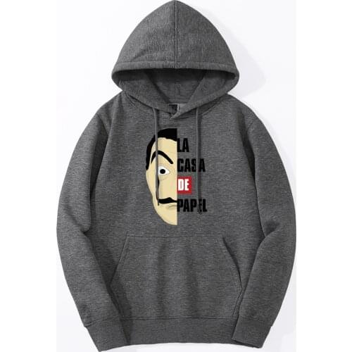 La Casa De Papel Fashion Hooded Men Autumn Sweatshirts Hoodies Hip Hop Hoodie Casual Tracksuit Skateboard Fitness Streetwear