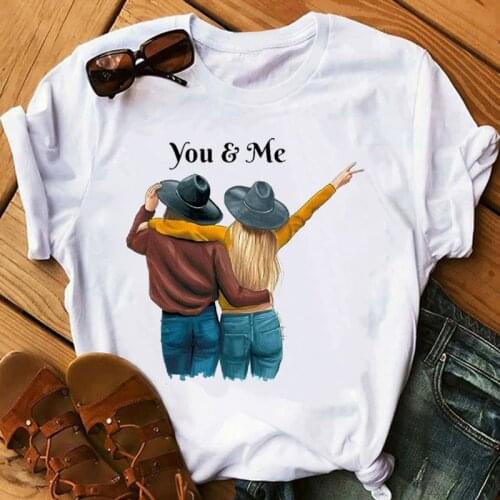 Summer tops best friends tv show cute for girl t-shirt kpop harajuku girl friend tshirt kawaii vintage t shirt women 2021 tumblr