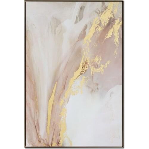 Nodic Style Pink Color Pic Hand Painted Modern Abstract Oil Painting On Canvas Wall Art For Living Room Home Decoration No Frame