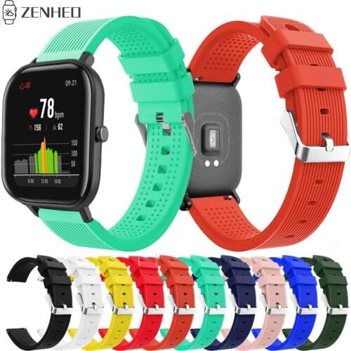 For Xiaomi Huami Amazfit GTS Watch Band Replacement 20mm Silicone Bracelet Strap For Huami Bip BIT Pace Lite Youth Watchband