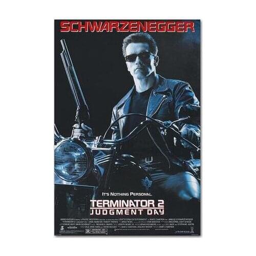 24style Terminator Movie Arnold Schwarzenegger Film Print Silk Poster for Your Home Wall Decor 24x36inch