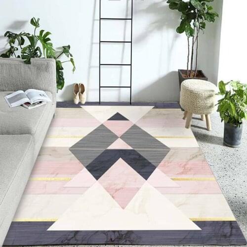 Modern Nordic Art Carpet Home Bedroom Decor Carpets Rectangle Sofa Coffee Table Floor Mat Nordic Study Soft Rugs Bedside Blanket
