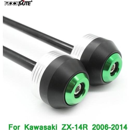 Motorcycle POM Axle Fork Crash Sliders For KAWASAKI ZX-14R 2006-2014 Front Rear Wheel Protector Circle Decoration