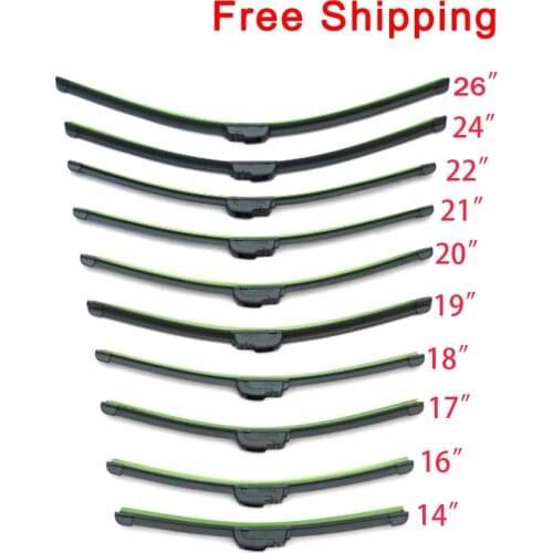 KKmoon U-type Universal Soft Frameless Bracketless Rubber Car Windshield Windscreen Wiper Blade