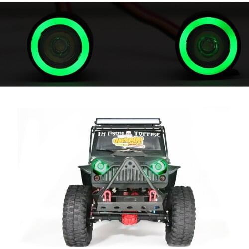 19MM Universal Angel Eye LED Lights Headlight for 1/10 RC Rock Crawler Axial SCX10 D90 Body Shell