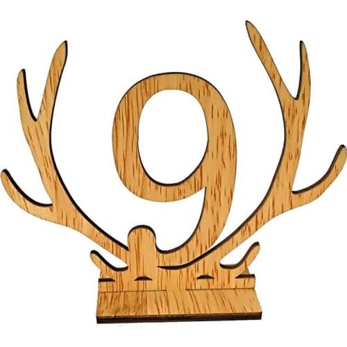 Antlers Shape 1-20 Numbers Signs Wedding Table Number Wooden Table Number Rustic Wedding Seat Numbers Party Direction Signs