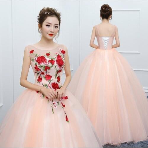 Pink Quinceanera Dresses Red Appliques Lace up back Vintage Ball Gown Long Vestidos Sweet 16 years Party Prom