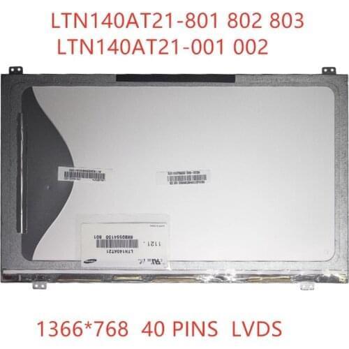 Free shipping For Samsung 1366X768 LTN140AT21-801 LTN140AT21-802 LTN140AT21-001 LTN140AT21-002 LTN140AT21 LCD LED Display Screen