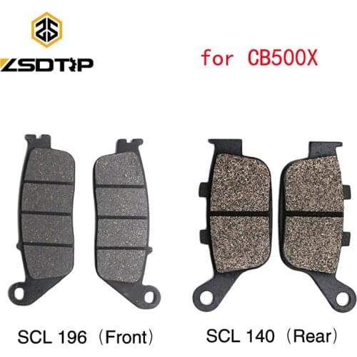 ZSDTRP Motorcycle Front and Rear Brake Pads for Honda CB500X 2014 2015 Motorcross Brake Parts