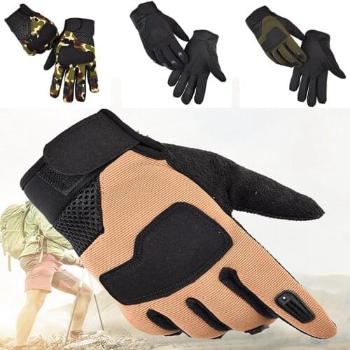 1 Pair Mens Tactical Army Cycling Gloves Full Finger Winter Warm Bike Gloves Camping Hiking Outdoor Sports Anti-slip Glove