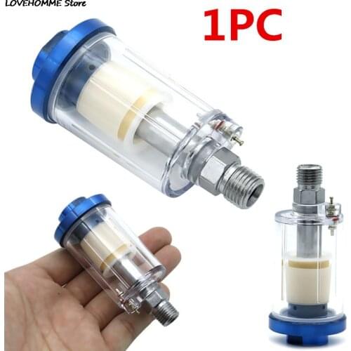 1PC 1/4'' Oil Water Separator Inline Air Hose Filter Moisture Trap For Compressor Spray Paint Gun
