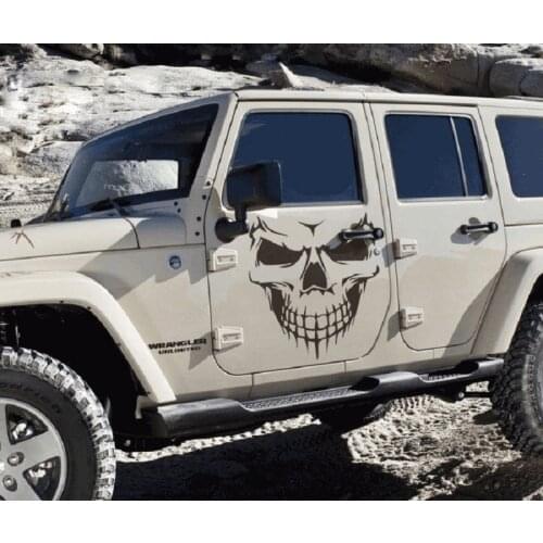 1 PC Big Size 40x36CM Punisher Skull Head Car Sticker Engine Hood Door Window Truck Car Styling Reflective Decals And Stickers