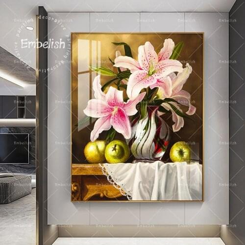 1 Pieces New Style Beautiful Flowers And Fruits Wall Art Pictures For Living Room Home Kitchen Decor Posters HD Canvas Painting