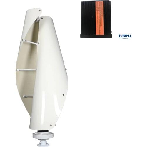 AIternative energy milky colour Helix Wind Turbine 400w 500w 600w Generator vertical wind generato with MPPT controller