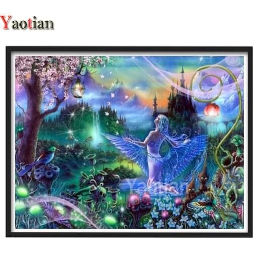 Yaotian 5D Diamond Painting Fantasy Wonderland Angel Full Drill Square Round Embroidery Diamond Mosaic Needlework Art Home Decor